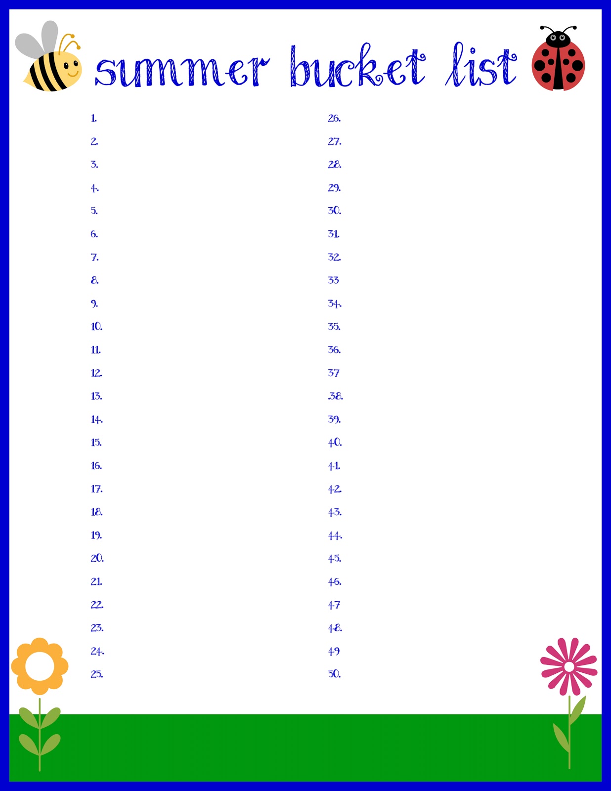 Simplicity Our Summer Bucket List