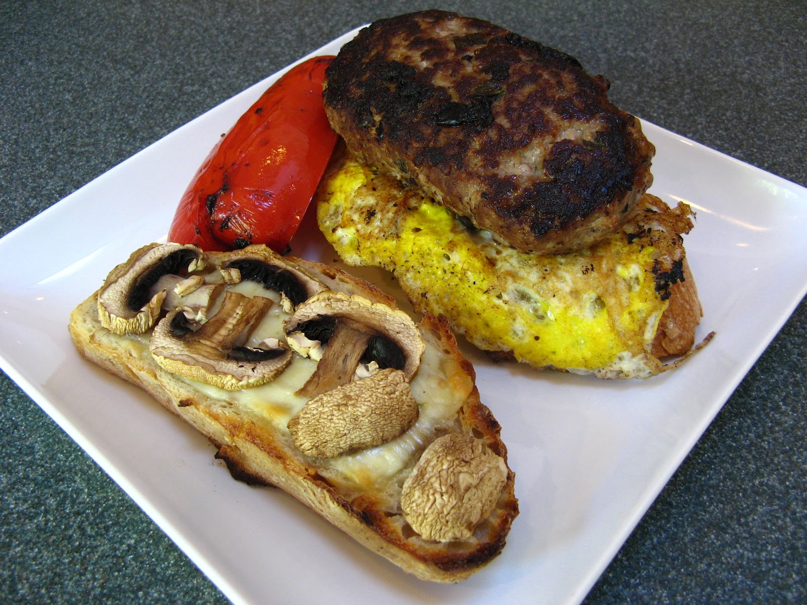 Duck Soup Easy Turkey Basil Mushroom Egg Cheese Burger