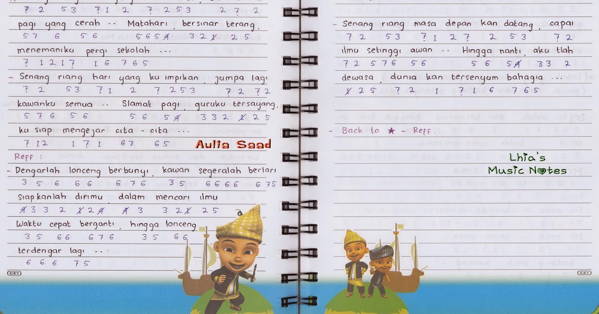 Not Angka Sherina Kembali Ke Sekolah Aulia S World