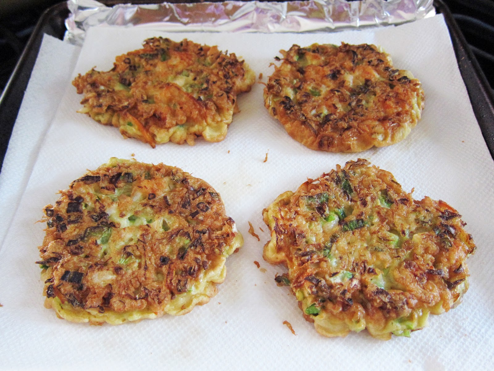 Bloatal Recall Okonomiyaki (Japanese Cabbage & Shrimp Pancakes)