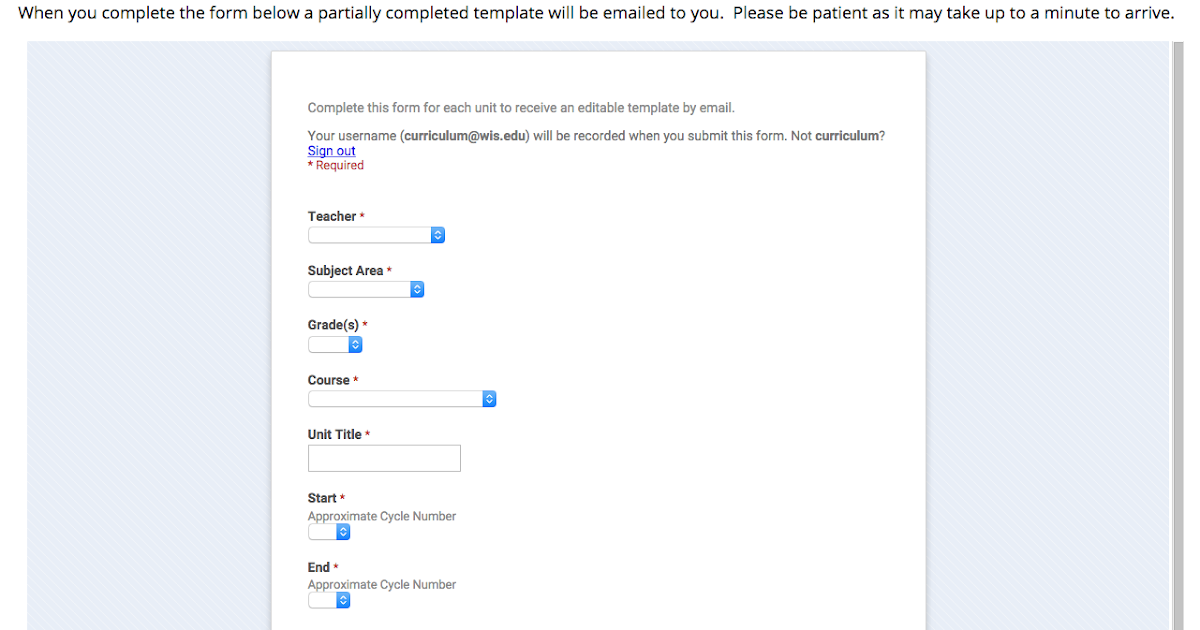 curriculum web template
