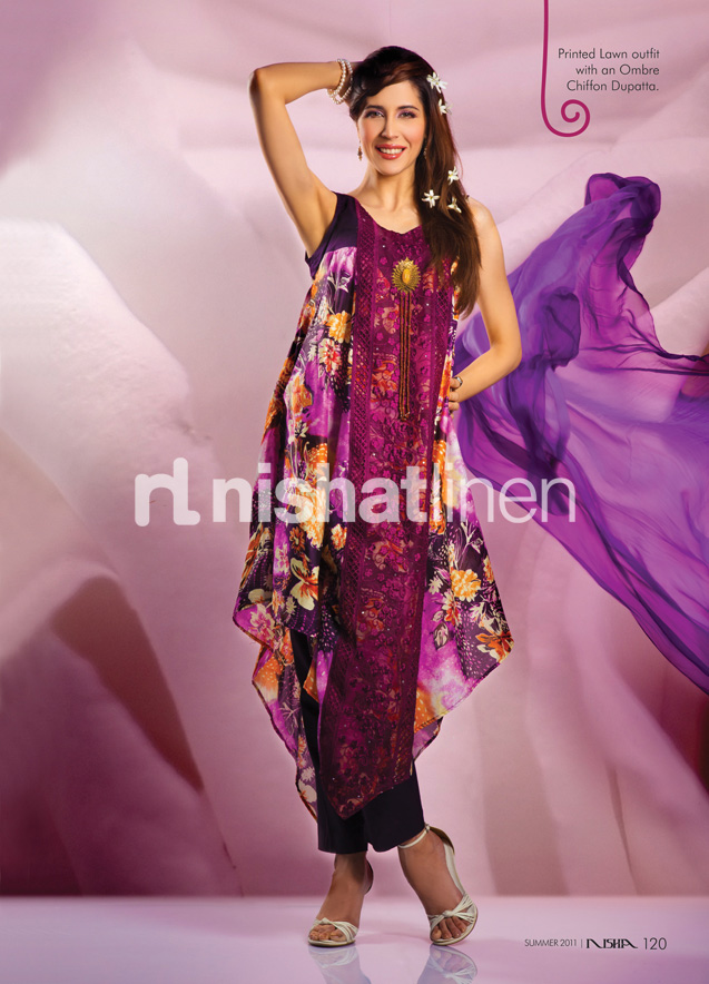 nishat long frocks