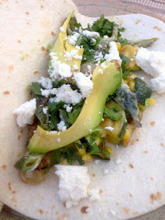 Creamy Zucchini, Corn and Roasted Poblanos Taco Filling by Future Relics