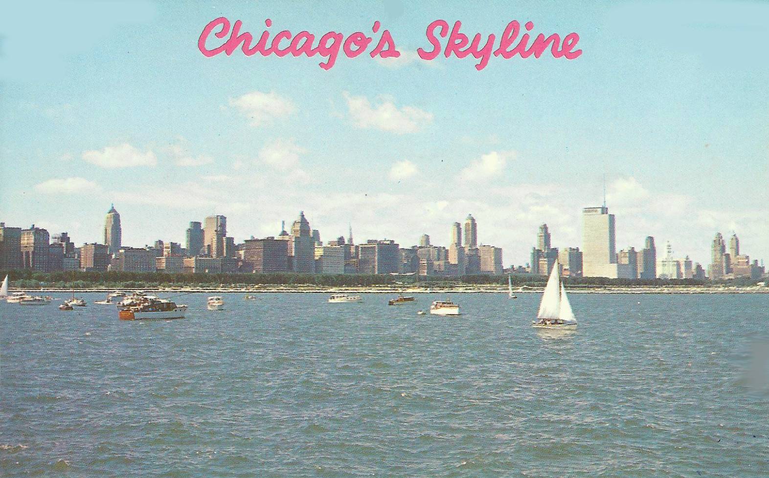 POSTCARD+-+CHICAGO+-+SKYLINE+PANORAMA+-+FROM+LAKE+WITH+BOATS+-+LATE+1950s.jpg