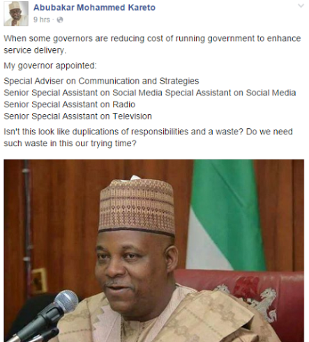 Man Angry With Borno Governor After He Announced Appointments For Special Assistants Man Angry With Borno Governor After He Announced Appointments For Special Assistants
