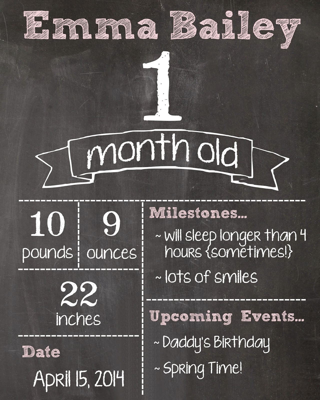 Ian & Brittany's Blag: Emma - 1 Month Old