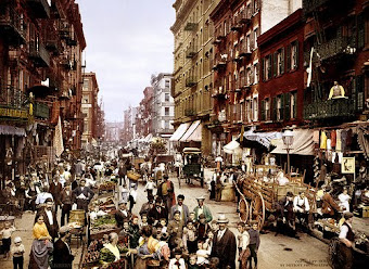 Mercado de Mulberry Street,. Ano 1900.