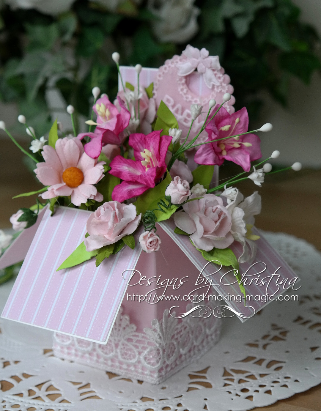 Pop Up Box and no dies Flowers, Ribbons and Pearls Bloglovin’