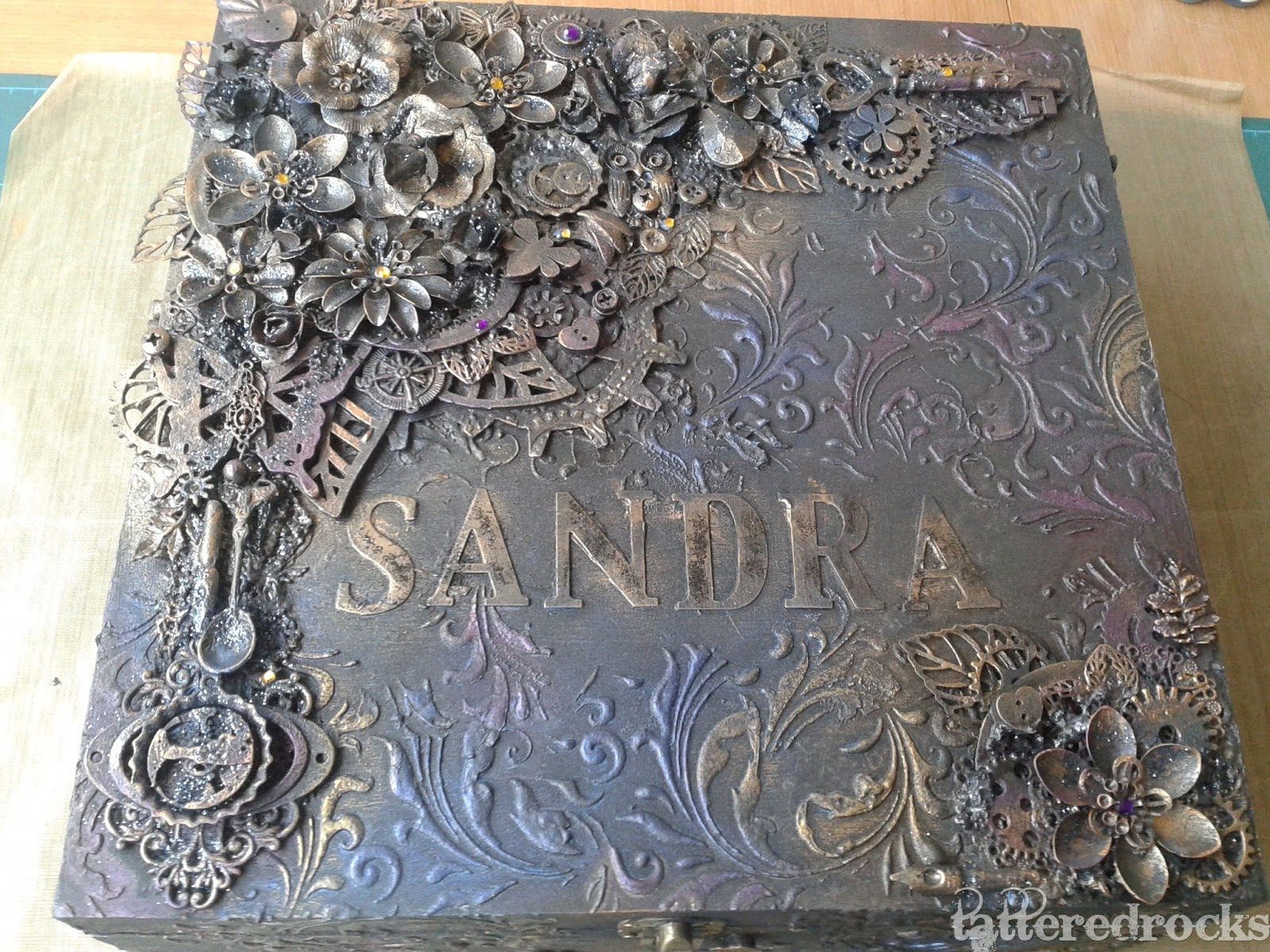 tatteredrocks TUTORIAL Mixed Media Box