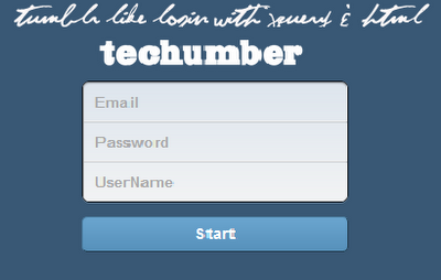 Tumbler Like Login-Signup With jQuery 
