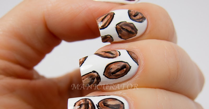 5. Coffee Bean Accent Nail Design - wide 4