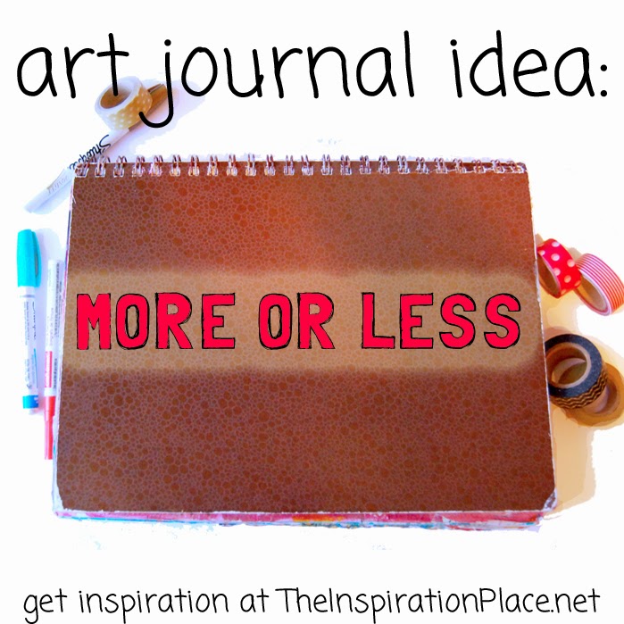 art journal ideas | get inspiration for your art journal pages on http://schulmanart.blogspot.com/2015/03/art-journal-idea-more-or-less-in-2015.html