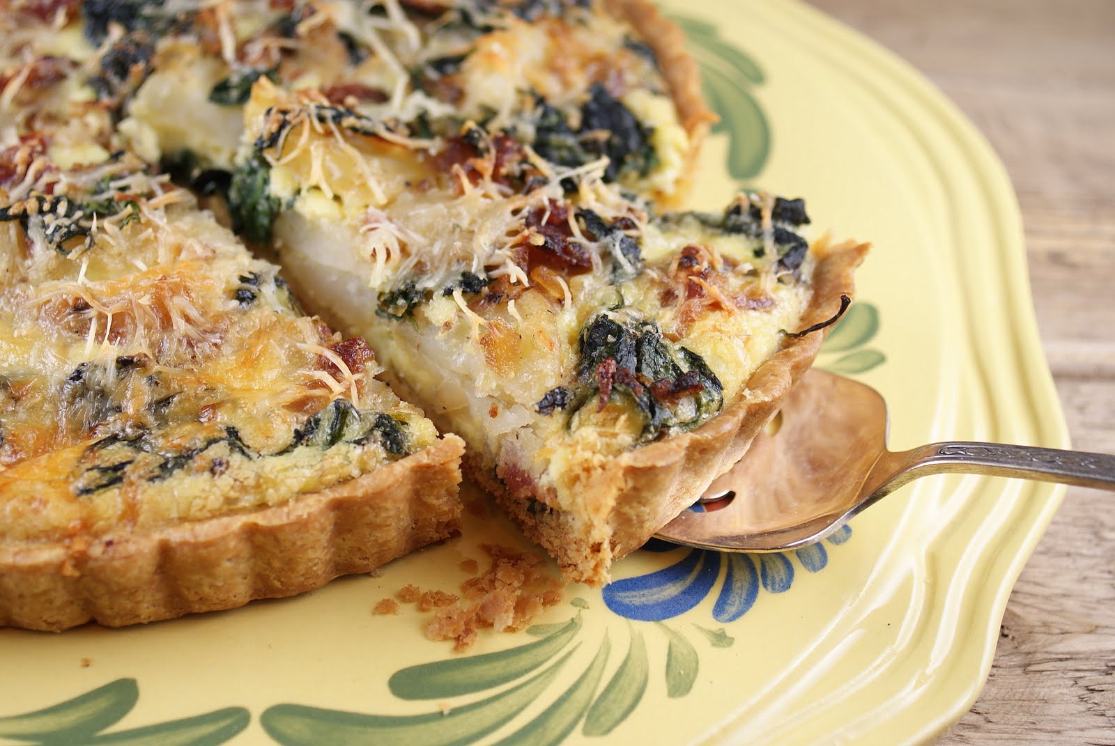 Patty's Food Spinach, Potato and Bacon Quiche for French Fridays with