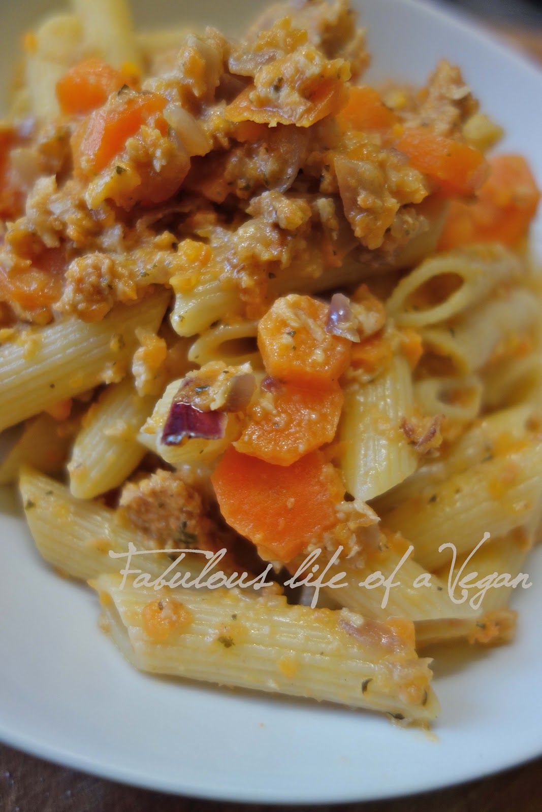 Fabulous life of a Vegan Pasta alla Genovese veg
