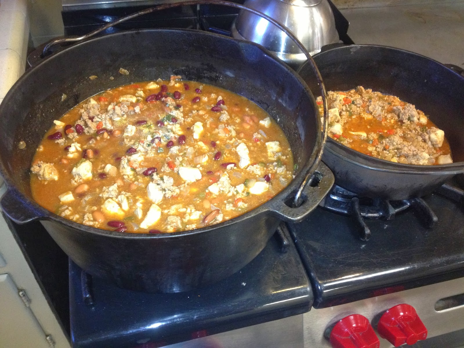 Just Food on the Stove Chicken and Turkey Chili