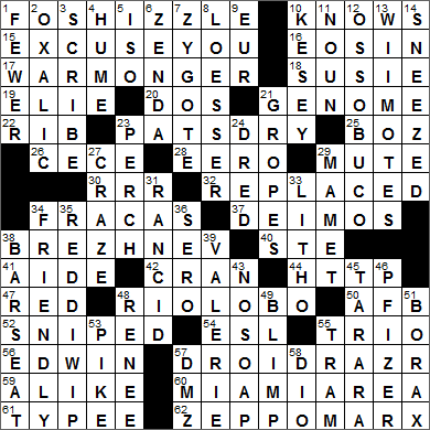 Dated crossword