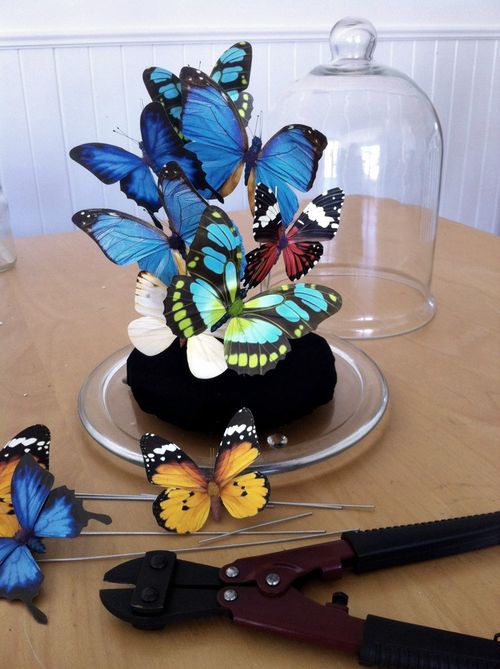 signed by tina diy butterfly bell jar.....