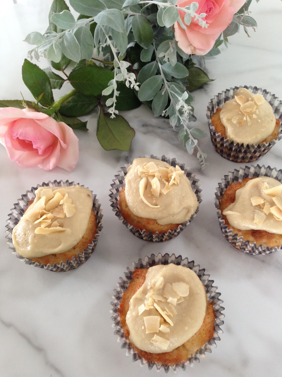 Macadamia and Coconut Muffins with nut frosting Glamour Coastal Living