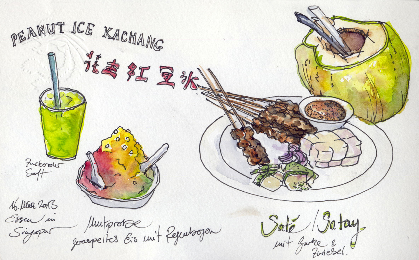 Birgit sketches Singapore