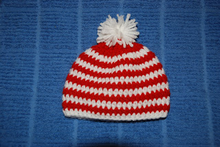 Crochet Preemie Candy Cane Hat