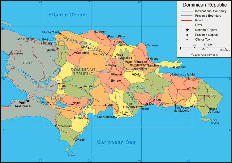 map republica dominicana