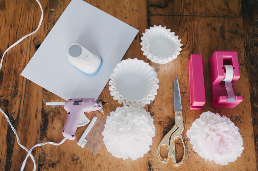 Coffee Filter Flower Backdrop THE PARTY PARADE