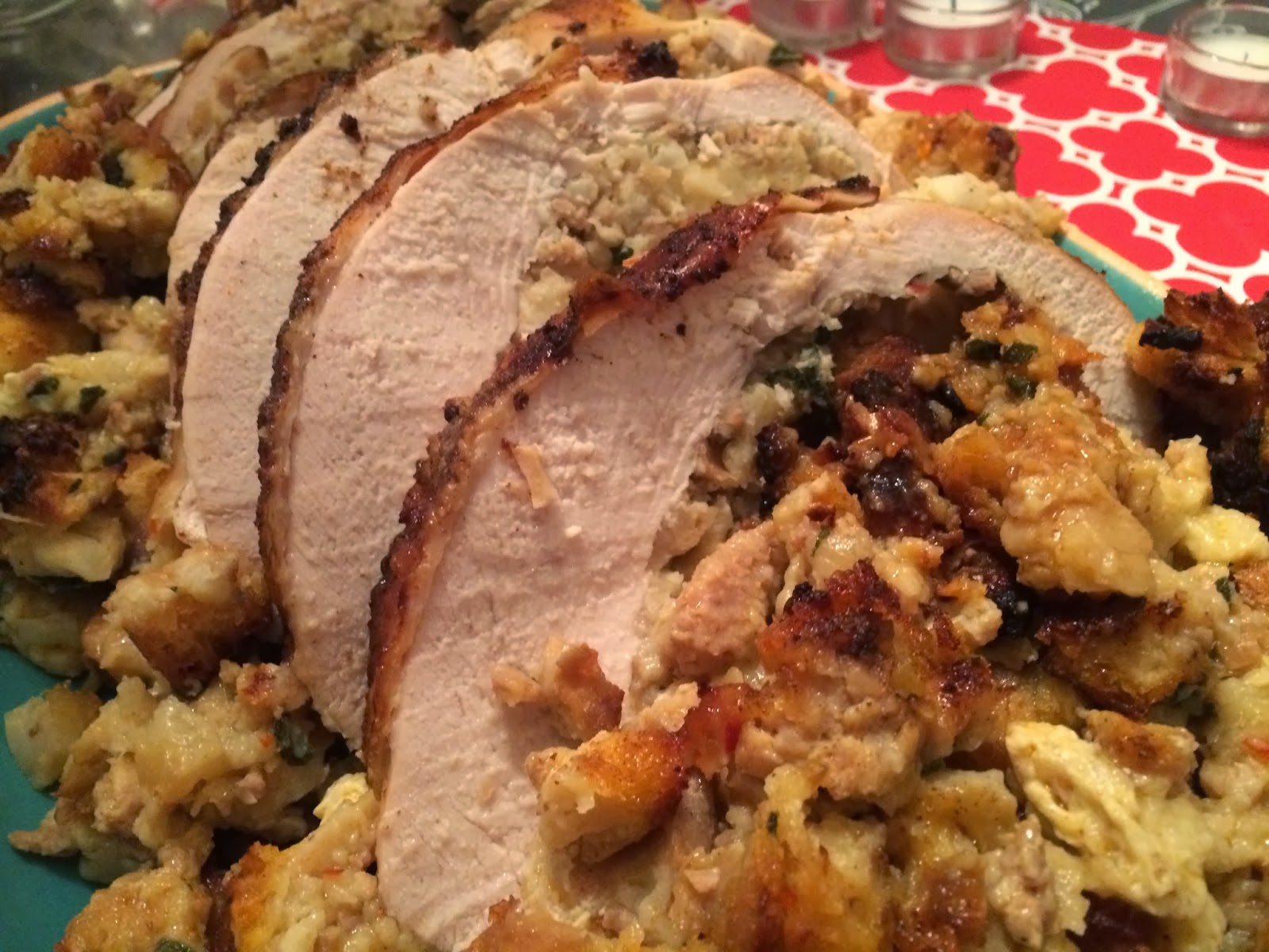 Turkey Breast with Sausage and Apple Stuffing
