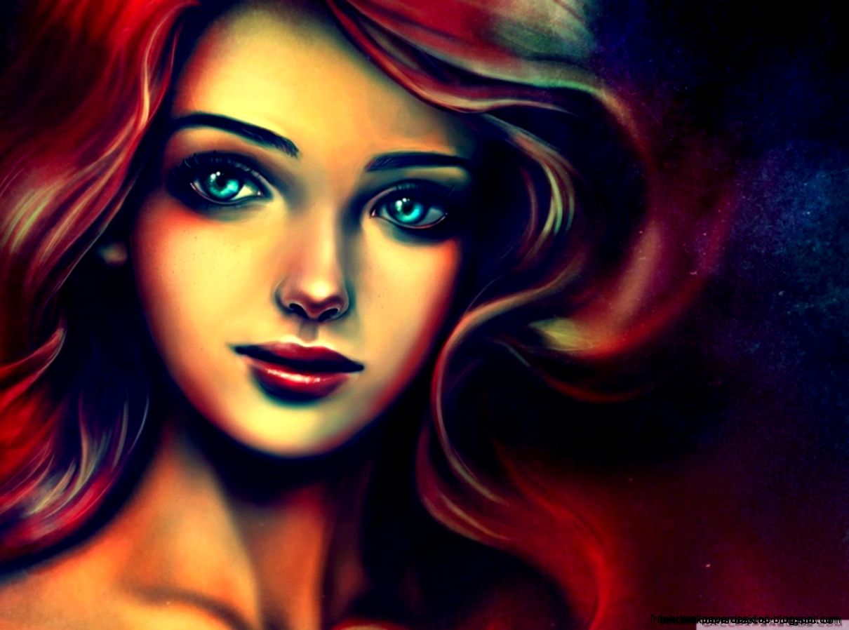 Girl Portrait Painting Hd Wallpaper  Best Desktop Wallpapers