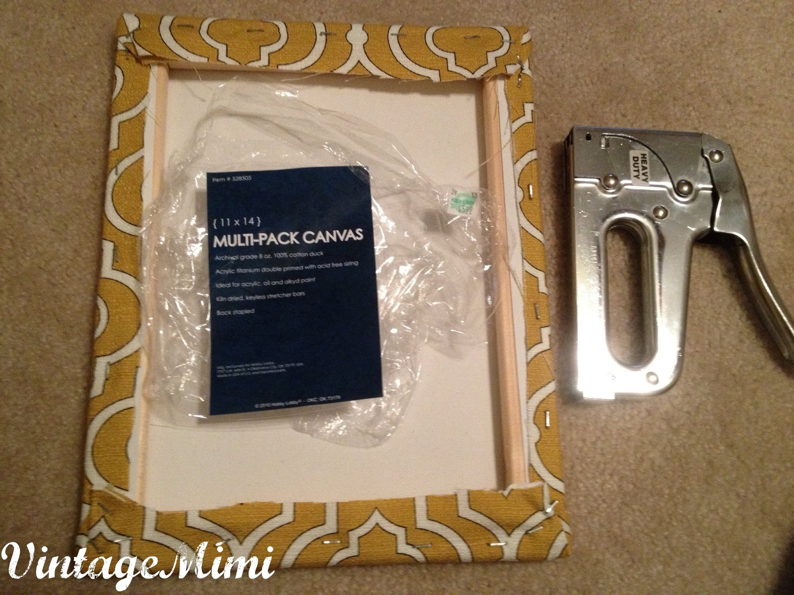 VintageMimi Fabric covered canvases=Wall art