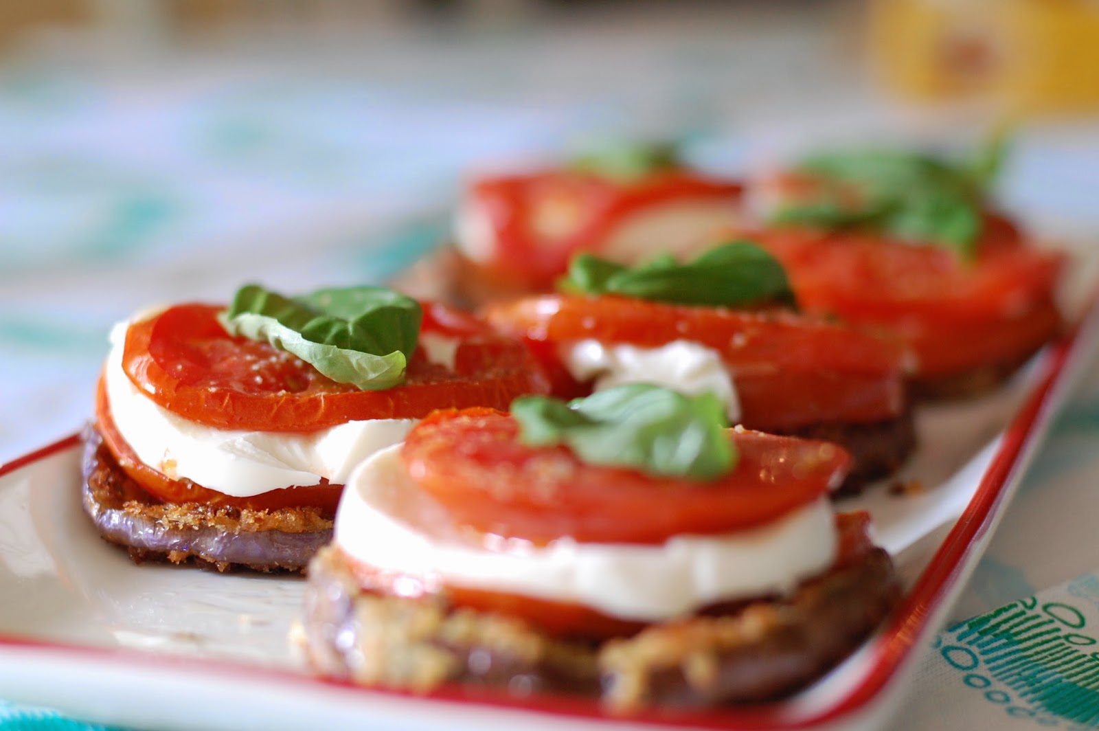KnitOne,PearlOnion Roasted Eggplant and Garlic Tomato Stacks