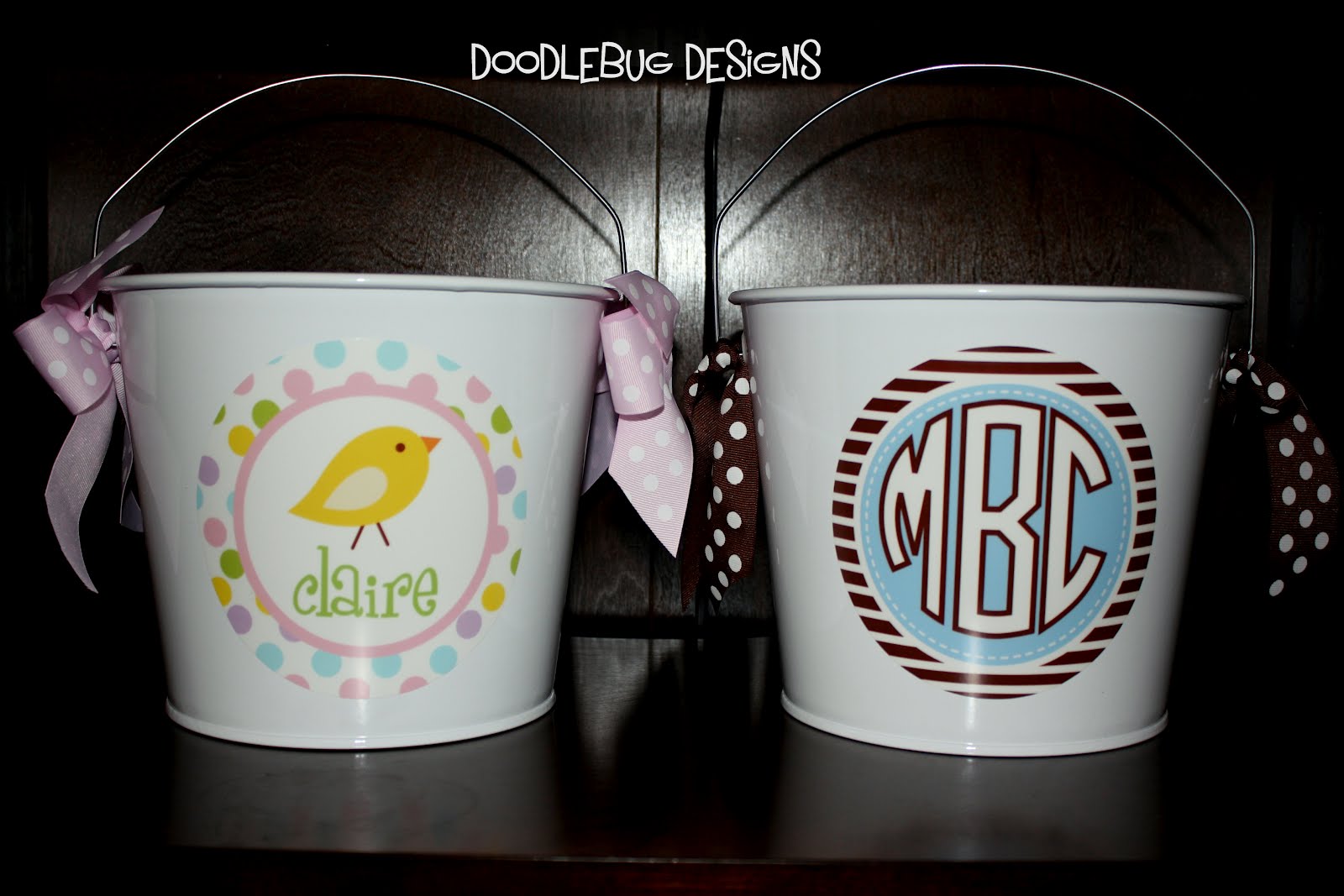 Doodlebug Designs Get your personalized buckets!