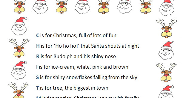 Y4 at IST: christmas acrostic poem