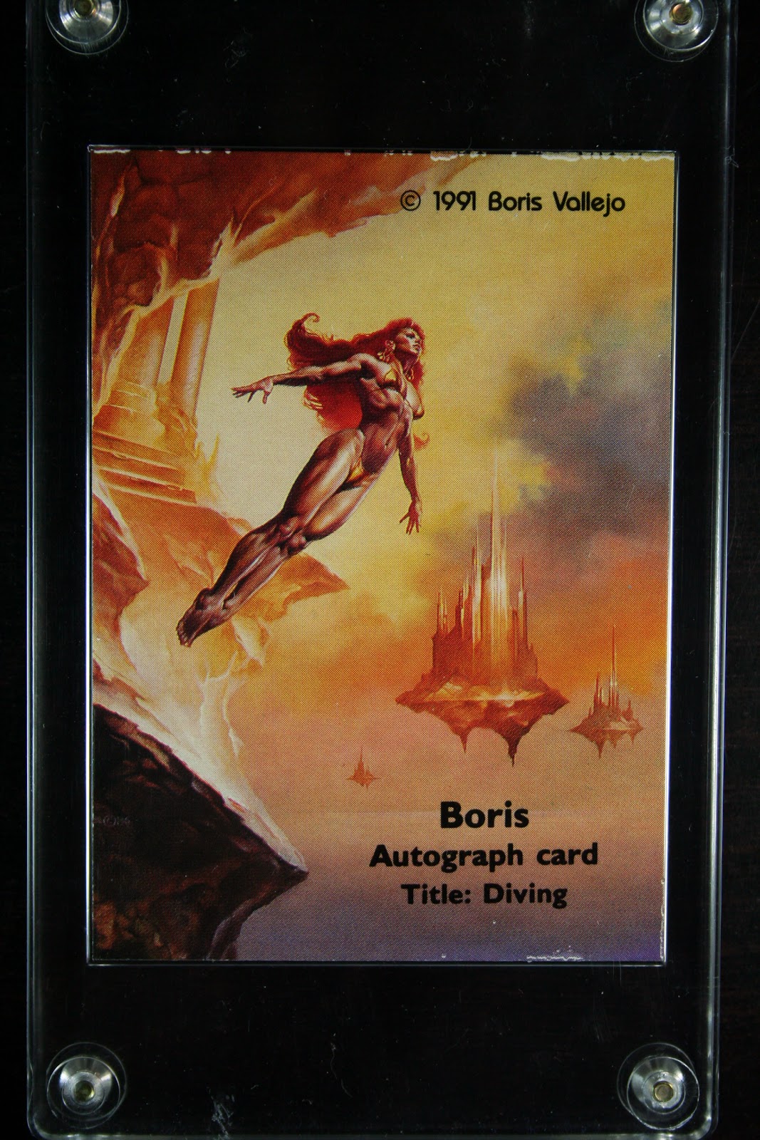 1991 Boris Vallejo Autographed Card Title Diving by Comic Images The