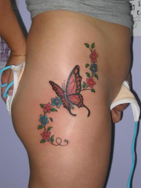 Sexy Butter Fly Body Tattoo