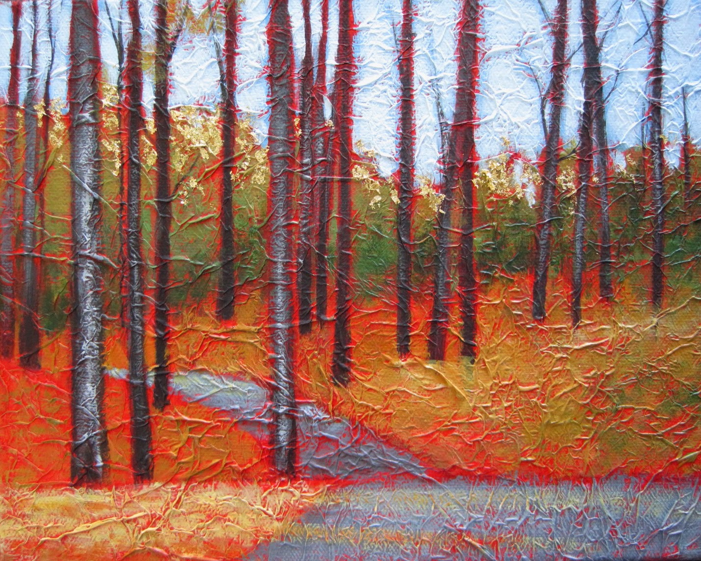 Carlynne Hershberger Creating texture with tissue paper