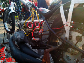 kawasaki two-stroke triple drag bike - rear