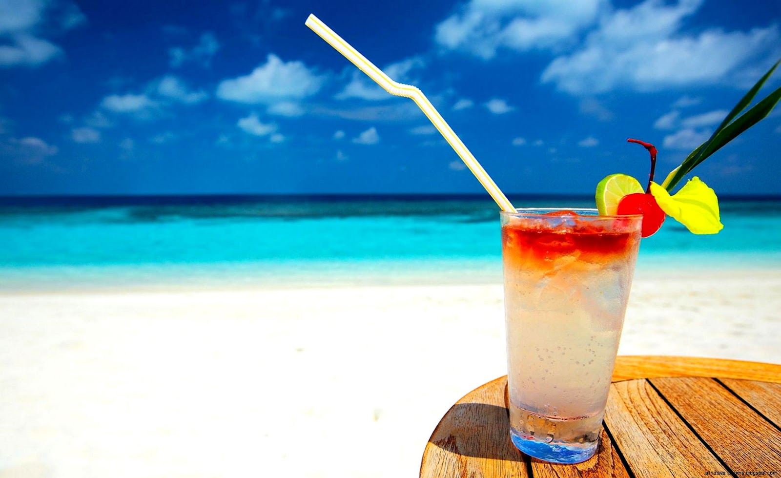 Beach with Cocktail Beach with Cocktail