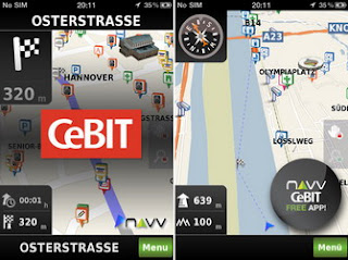 NAVV Free CeBIT iPhone App (DACH map) available for download