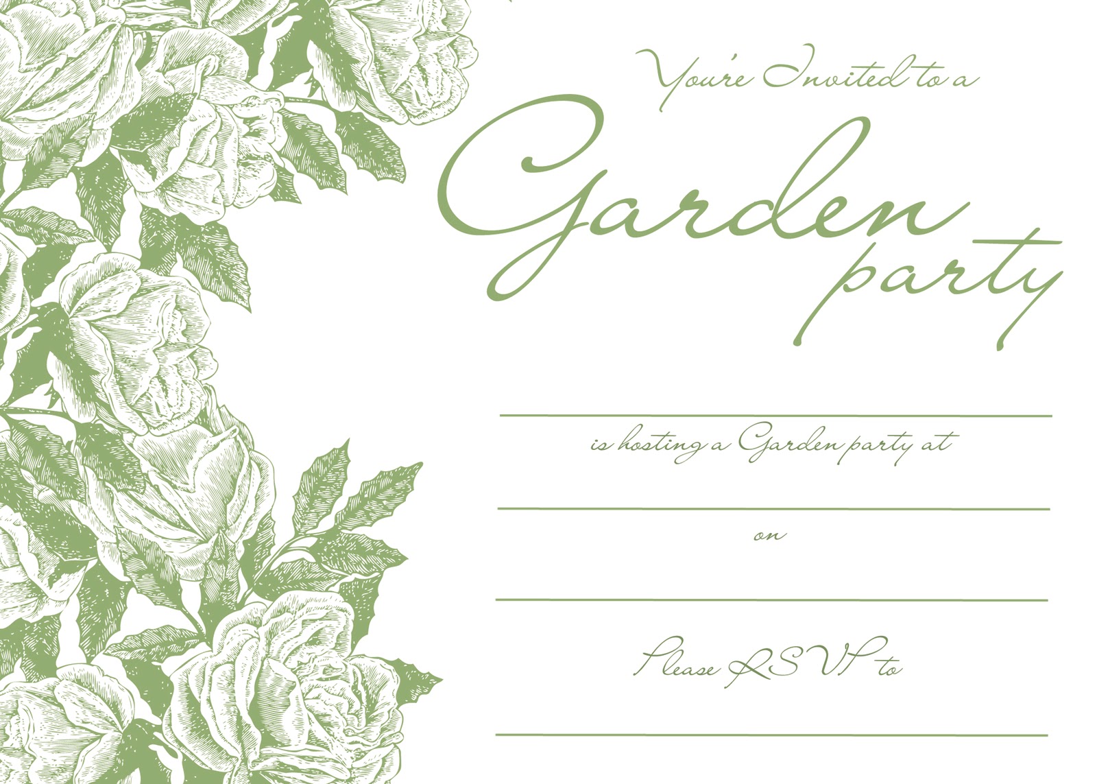 garden party invitation templates