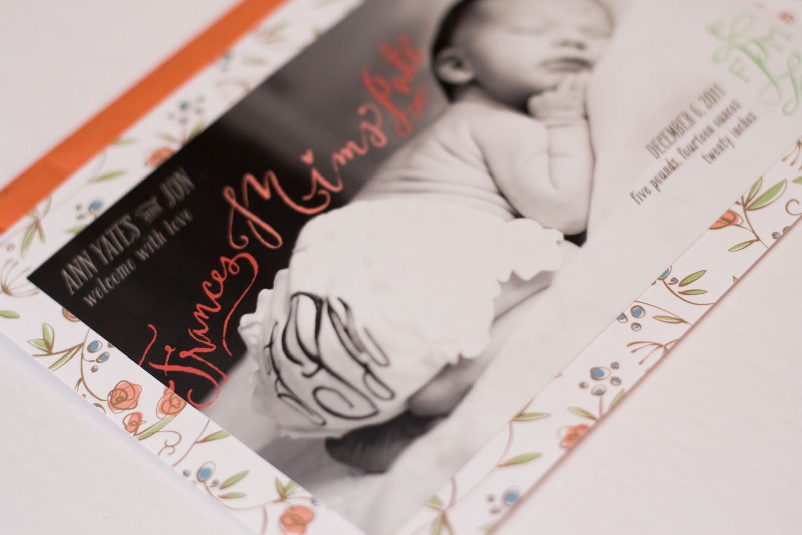 the good stuff BIRTH ANNOUNCEMENT frances "mims" pate