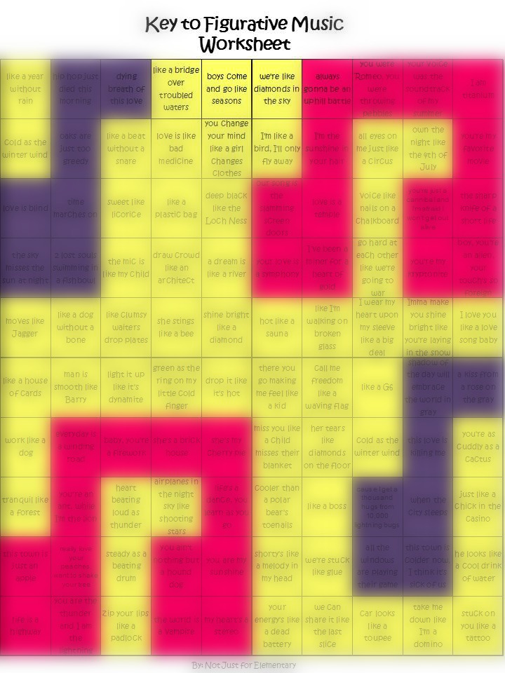 Not Just for Elementary Figurative Language Hidden Pictures