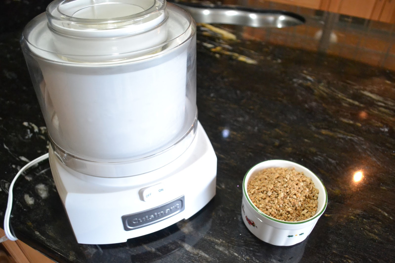 Greedy Girl Vanilla bean, Grapenut Icecream (NO EGGS)