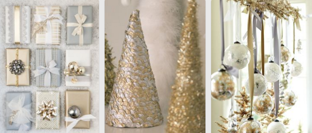 Silver and Gold decorations for the holidays