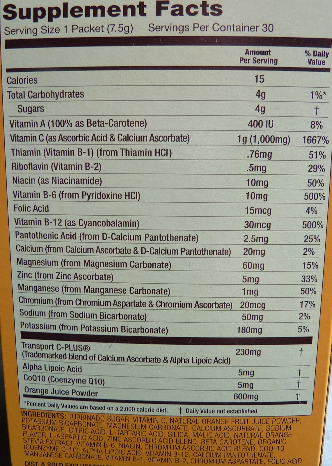 What's Good at Trader Joe's? Trader Joe's Effervescent Orange Vitamin