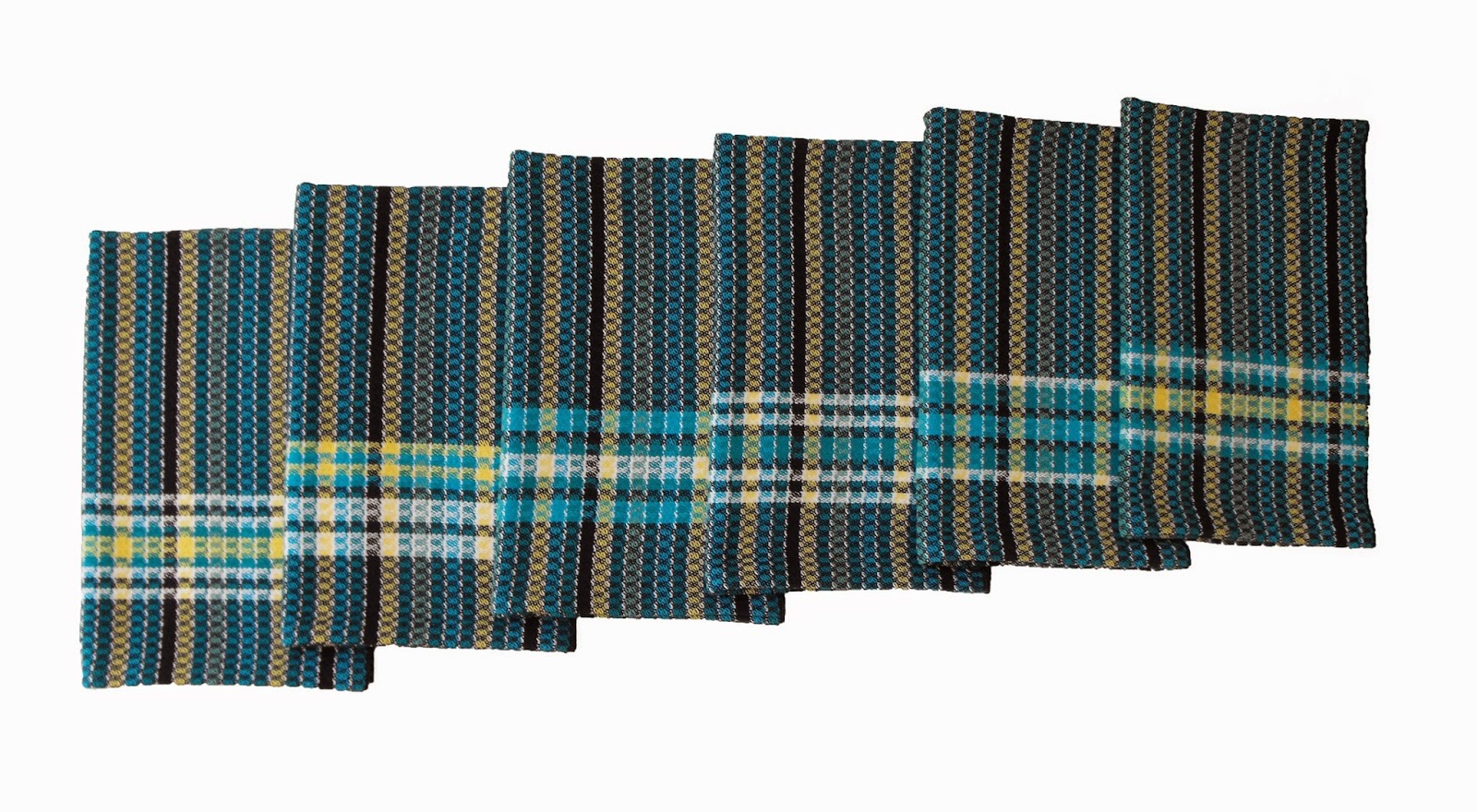 Dust Bunnies Under My Loom Caribbean Blue Tea Towels