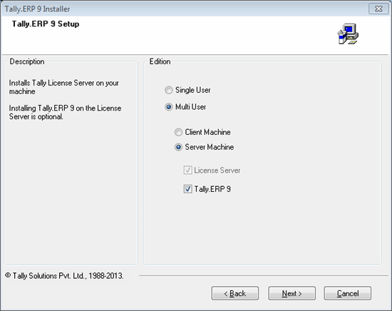 how to configure tally erp 9