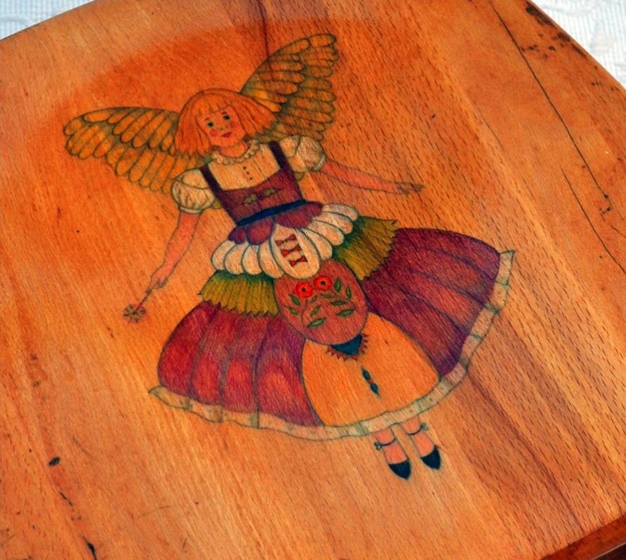 Art with Kids colored pencil on wood