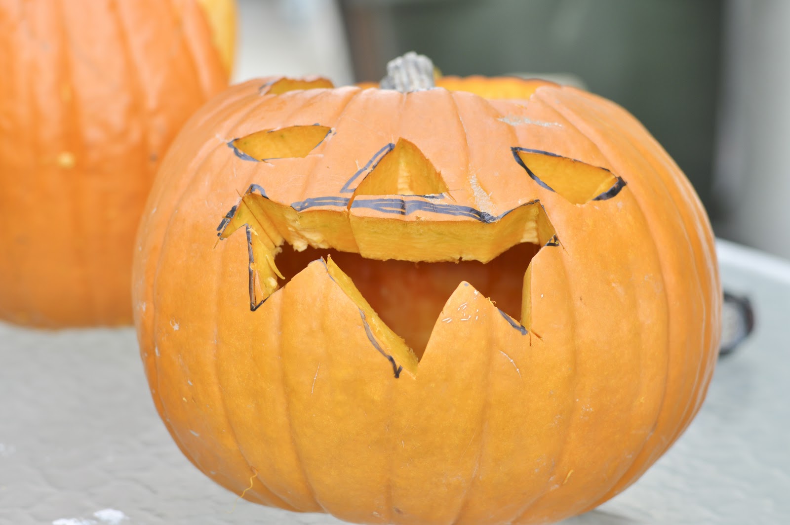 brown bobbin pumpkin carving and football helmets
