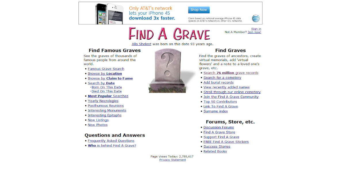 GeneaMusings Tuesday's Tip Use FindAGrave for Cemetery Records