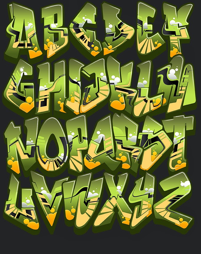 Font Slime Graffiti Alphabet